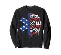First Responder EMS EMT Paramedic American Flag USA Drip Sweatshirt