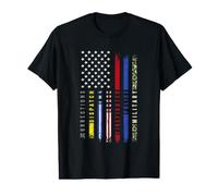 First Responder Hero Flag Nurse EMS Police Fire Military Value Graphic T-Shirt