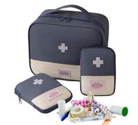 First Responder Kit Bag - Portable Storage Bag, Compact Lightweight Organiser, Mini Survival Kit, Basic Camping Supplies, Equipment for Home Hiking Outdoor Adventure, navy blue, see