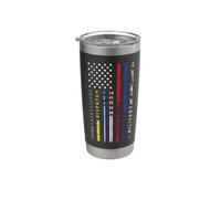 First Responder Thin Line Flag Dispatch Nurse EMS Police Stainless Steel Insulated Tumbler