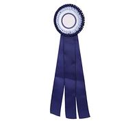 First Second Place Rosette Ribbon Badge, Winner Medal Award Trophy, Exquisite Small Ribbon with Metal Center for Competitions, Perfect for Science Fairs Sporting Events School Awar (Blue)
