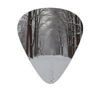 First Snow Patterned Guitar Picks - 12-Piece Set with 3 Different Thicknesses, Suitable for Electric and Acoustic Guitars