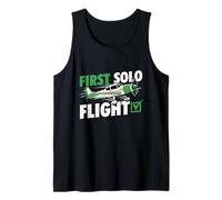 First Solo Flight - Airline Pilot Aviation Aircraft Lover Tank Top