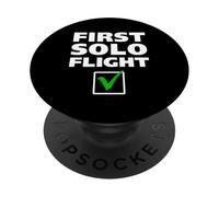 First Solo Flight Funny New Pilot Born to Fly PopSockets Adhesive PopGrip