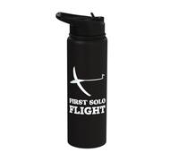 First Solo Flight Glider Student Gliding Adventure Sailplane Stainless Steel Insulated Water Bottle