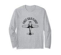 First Solo Flight Student Pilot Aviation Training Long Sleeve T-Shirt