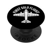 First Solo Flight Student Pilot Aviation Training PopSockets Adhesive PopGrip