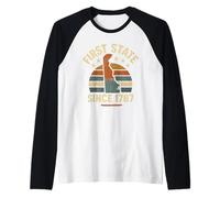 First State 1787 Delaware Shirt Vintage Colonial USA Raglan Baseball Tee