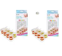 First Steps 2 X Baby Weaning Food Freezing Cubes Tray Pots Freezer Storage Containers BPA Free