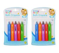 First Steps Baby Bath Crayons Pack of 10 for Fun in Bath - Non Toxic Bath Toys