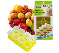 2 x Pack Of 8 Plastic Baby Food Container Freezer Freezing Cubes BPA Free With Tray
