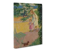 First Steps By Maurice Denis Classic Painting Canvas Wall Art Print Ready to Hang, Framed Picture for Living Room Bedroom Home Office Décor, 20x14 Inch (50x35 cm)