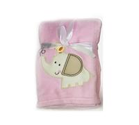First Steps Cute and Snuggly Pink Elephant Blanket Perfect for Keeping Your Baby Cosy
