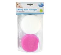 First Steps Pack of 2 Baby Bath Sponges - Soft & Gentle for Newborns