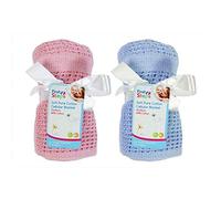 First Steps - Soft Pure Cotton Cellular Baby Blanket 70cm x 90cm