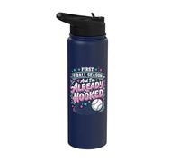 First T-Ball Season Already Hooked Tee Ball Stainless Steel Insulated Water Bottle
