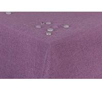 First-Tex Tablecloth Linen Look Lotus Effect Colourfast Straight Edge 130 x 160 Square Purple