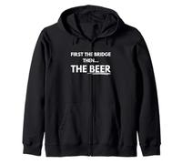 First the bridge, then the beer. Zip Hoodie
