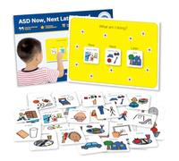 First Then Visual Schedule for Kids -Premium Durable Plastic -32 Communication Cards -Autism Learning Materials -Special Education Classroom (English)
