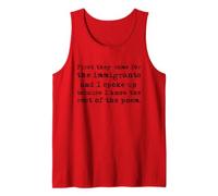 First They Came for The Immigrants and I Spoke Up Graphic Tank Top