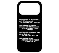 First They Came For The Socialists No One Left To Speak Poem Case for iPhone 17 Pro Max