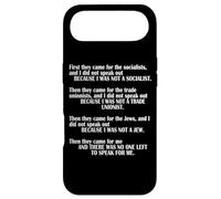 First They Came For The Socialists No One Left To Speak Poem Case for iPhone Air