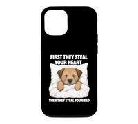First They Steal Your Heart - Border Terrier Lover Dog Mom Case for iPhone 12/12 Pro