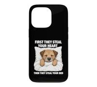 First They Steal Your Heart - Border Terrier Lover Dog Mom Case for iPhone 13 Pro