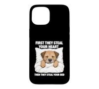 First They Steal Your Heart - Border Terrier Lover Dog Mom Case for iPhone 15