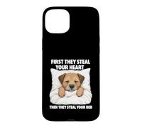 First They Steal Your Heart - Border Terrier Lover Dog Mom Case for iPhone 15 Plus