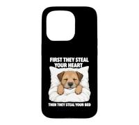 First They Steal Your Heart - Border Terrier Lover Dog Mom Case for iPhone 15 Pro