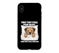 First They Steal Your Heart - Border Terrier Lover Dog Mom Case for iPhone XS Max