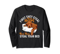 First They Steal Your Heart - Irish Setter Red Setter Dad Long Sleeve T-Shirt