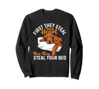 First They Steal Your Heart - Irish Setter Red Setter Dad Sweatshirt