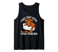 First They Steal Your Heart - Irish Setter Red Setter Dad Tank Top