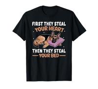 First They Steal Your Heart Then They Steal Your Bed Dog Mom T-Shirt