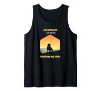 First Time Camping Adventure with Wolf Silhouette Design Tank Top