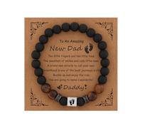 First Time Dad Bracelet New Father Daddy to Be Pregnancy Announcement Gift (Amazing New Dad-H-KZBR)