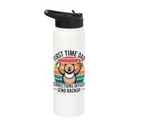 First Time Dad Corrections Officer Send Backup Stainless Steel Insulated Water Bottle