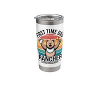 First Time Dad Rancher Funny New Father Bear Stainless Steel Insulated Tumbler
