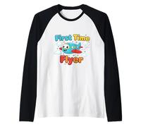 First Time Flyer Kids Airplane Cute Travel Adventure Shirt Raglan Baseball Tee
