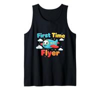 First Time Flyer Kids Airplane Cute Travel Adventure Shirt Tank Top
