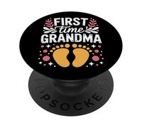 First Time Grandma Becoming Nana Baby Announcement Family PopSockets Adhesive PopGrip