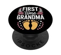 First Time Grandma Grandchild Arrival New Nana Baby Shower PopSockets Adhesive PopGrip