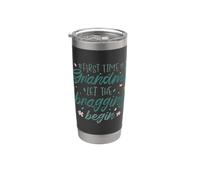 First Time Grandma Let The Bragging Begin Funny Granny Nan Stainless Steel Insulated Tumbler