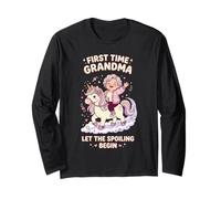 First Time Grandma Let The Spoiling Begin New Grandmother Long Sleeve T-Shirt