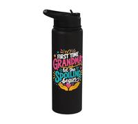 First Time Grandma Let The Spoiling Begin Stainless Steel Insulated Water Bottle