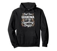 First Time Grandma Spoiling Begins Floral Pullover Hoodie