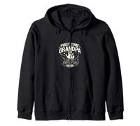 First Time Grandpa Let The Spoiling Begin New Grandad Zip Hoodie