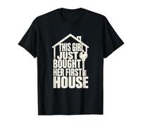 First Time Home Buyer New House Milestone Value Graphic T-Shirt, Men, Black, S